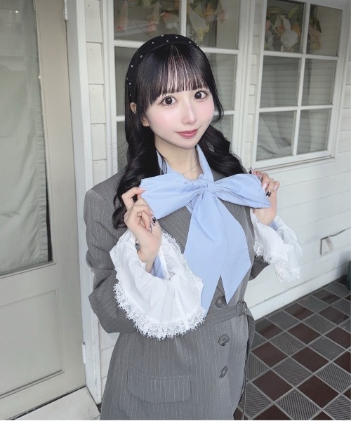 one way（ワンウェイ）の「フリルカフステーラージャケット（テーラードジャケット・レディース・ブラック/ブルー系その他/グレー/グレー系その他・FREE）」の14枚目の写真