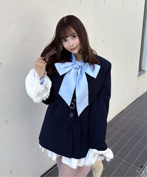 one way（ワンウェイ）の「フリルカフステーラージャケット（テーラードジャケット・レディース・ブラック/ブルー系その他/グレー/グレー系その他・FREE）」の19枚目の写真