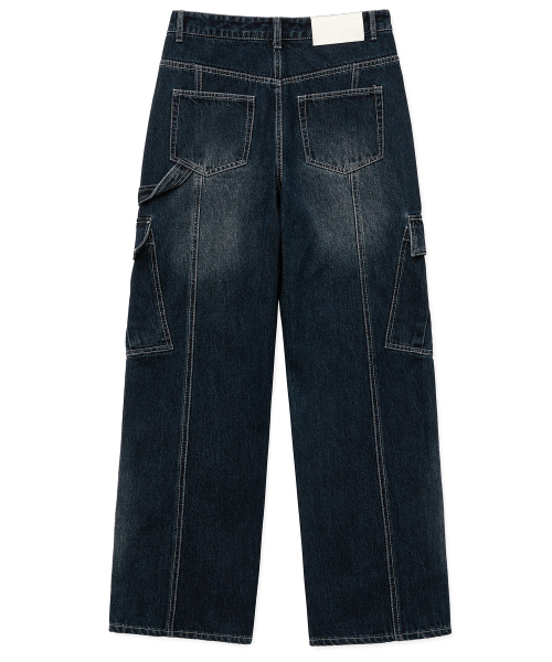 DECET（デケト）の「Cargo Carpenter Wide Jeans DCPT042DBlueA（デニムパンツ・レディース・その他・34/26/28/30/32）」の8枚目の写真
