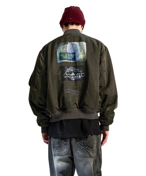SUNDAY FRUIT MARKET(サンデーフルーツマーケット)の「SUNDAY COSMIC BOMBER JACKET KHAKI(ブルゾン・メンズ・その他・MEDIUM/LARGE)」の1枚目の写真