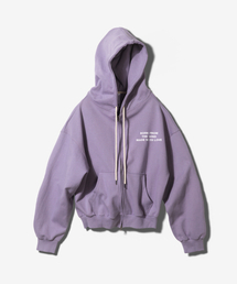 FANSHOW（ファンショー）の「MWL OVER FIT FLEECE-LINED HOODED ZIPUP - PURPLE（パーカー）」