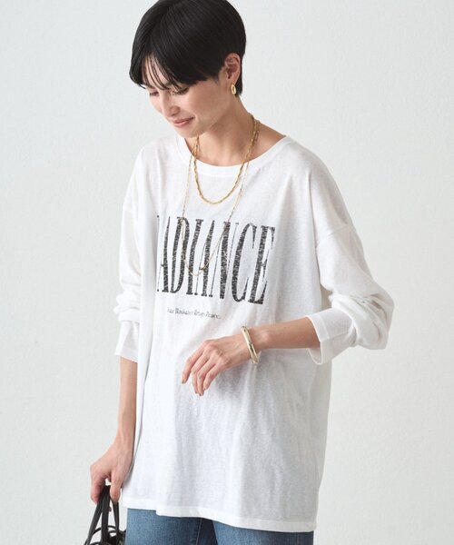 LOUNGEDRESS（ラウンジドレス）の「RADIANCEロンT（Tシャツ/カットソー・レディース・オフホワイト・FREE）」の4枚目の写真