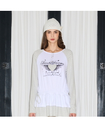 LARTIGENT（ラーティゼン）の「L19 ANGEL FRILL T-SHIRT(GRAY)（Tシャツ/カットソー）」