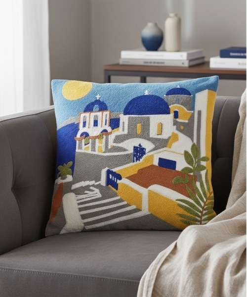 セール】ONE DAY Select / アートパネル刺繍 ハンドステッチ風 45×45cm