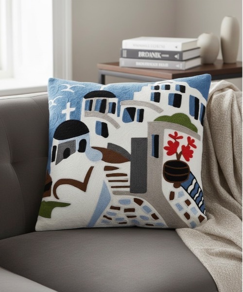 セール】ONE DAY Select / アートパネル刺繍 ハンドステッチ風 45×45cm