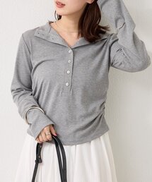 mystic | リブヘンリーネックプルオーバー(Tシャツ/カットソー)