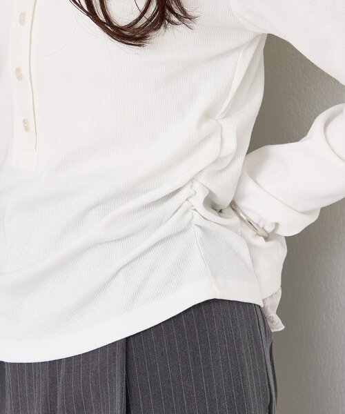 mystic（ミスティック）の「リブヘンリーネックプルオーバー（Tシャツ/カットソー・レディース・ブラック/ベージュ/オフホワイト/ブルー/グレー/ブラック系その他2・FREE）」の13枚目の写真