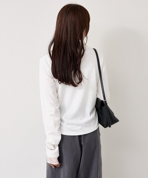 mystic（ミスティック）の「リブヘンリーネックプルオーバー（Tシャツ/カットソー・レディース・ブラック/ベージュ/オフホワイト/ブルー/グレー/ブラック系その他2・FREE）」の16枚目の写真