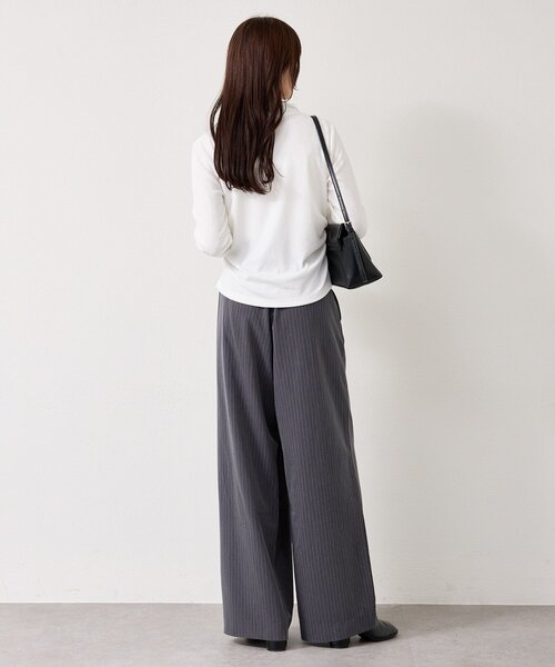 mystic（ミスティック）の「リブヘンリーネックプルオーバー（Tシャツ/カットソー・レディース・ブラック/ベージュ/オフホワイト/ブルー/グレー/ブラック系その他2・FREE）」の18枚目の写真