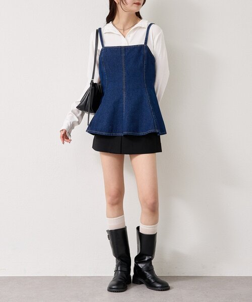 mystic（ミスティック）の「リブヘンリーネックプルオーバー（Tシャツ/カットソー・レディース・ブラック/ベージュ/オフホワイト/ブルー/グレー/ブラック系その他2・FREE）」の20枚目の写真