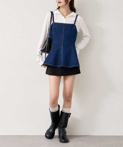 mystic（ミスティック）の「リブヘンリーネックプルオーバー（Tシャツ/カットソー・レディース・ブラック/ベージュ/オフホワイト/ブルー/グレー/ブラック系その他2・FREE）」の21枚目の写真