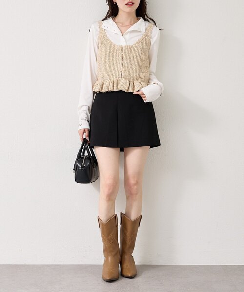 mystic（ミスティック）の「リブヘンリーネックプルオーバー（Tシャツ/カットソー・レディース・ブラック/ベージュ/オフホワイト/ブルー/グレー/ブラック系その他2・FREE）」の22枚目の写真