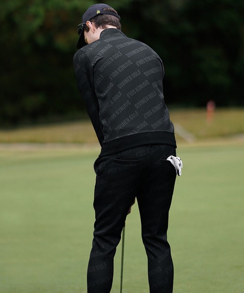 DIVINER GOLF】ポンチ総柄ロゴスタンドジャケットセットアップ メンズ