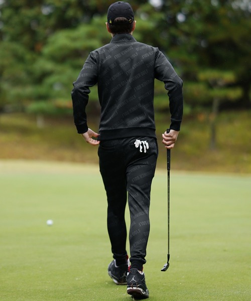 DIVINER GOLF】ポンチ総柄ロゴスタンドジャケットセットアップ メンズ