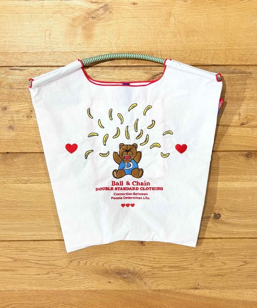 DOUBLE STANDARD CLOTHING（ダブルスタンダードクロージング）の「[Ball&Chain×DOUBLE STANDARD CLOTHING]バナナベア ミニショッピングバッグ（エコバッグ/サブバッグ・レディース・オフホワイト/ブラック・M）」の2枚目の写真