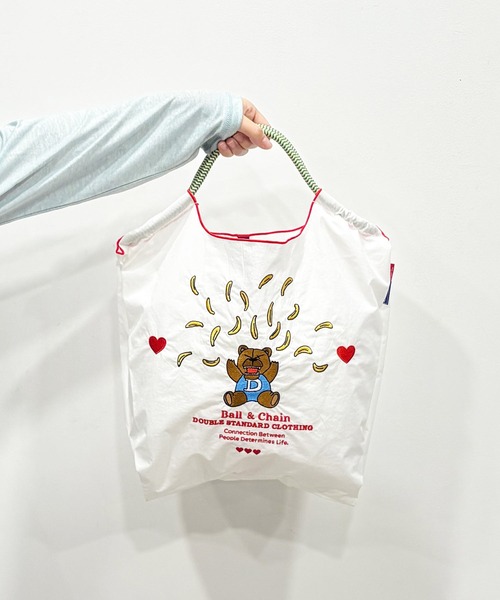 DOUBLE STANDARD CLOTHING（ダブルスタンダードクロージング）の「[Ball&Chain×DOUBLE STANDARD CLOTHING]バナナベア ミニショッピングバッグ（エコバッグ/サブバッグ・レディース・オフホワイト/ブラック・M）」の9枚目の写真