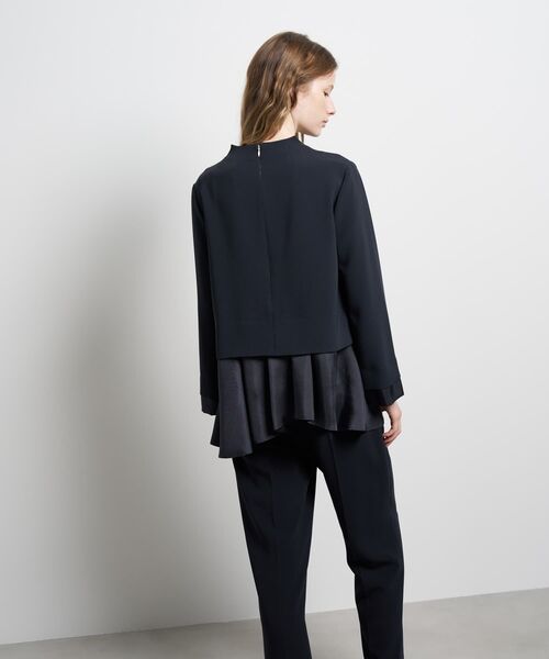 LANVIN en Bleu（ランバンオンブルー）の「トリアセテートコンビブラウス（シャツ/ブラウス・レディース・ネイビー/ブラック/オフホワイト・38）」の9枚目の写真