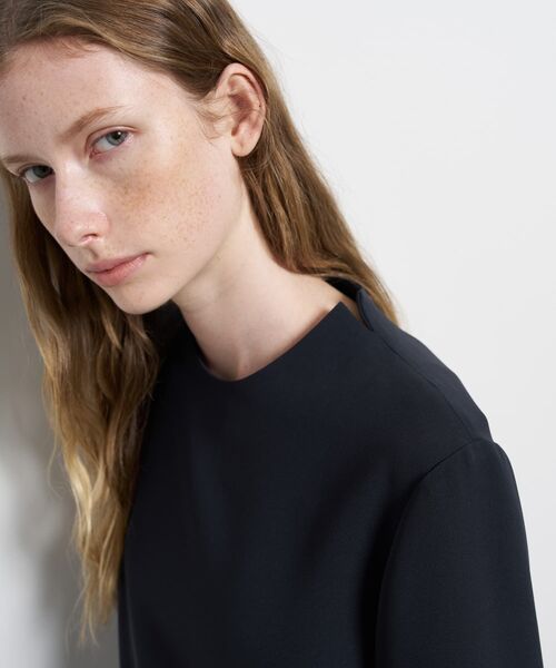 LANVIN en Bleu（ランバンオンブルー）の「トリアセテートコンビブラウス（シャツ/ブラウス・レディース・ネイビー/ブラック/オフホワイト・38）」の10枚目の写真