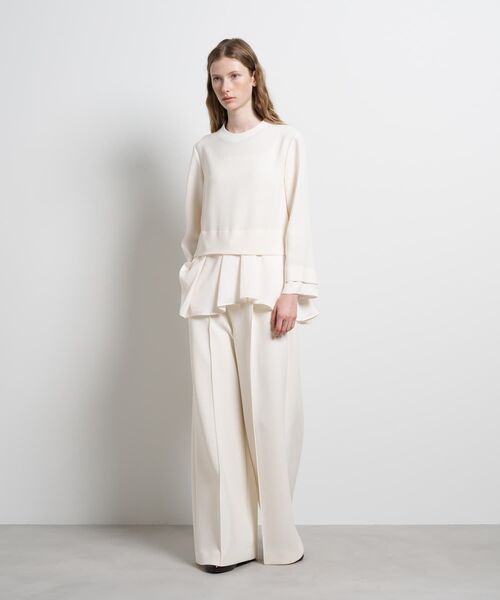 LANVIN en Bleu（ランバンオンブルー）の「トリアセテートコンビブラウス（シャツ/ブラウス・レディース・ネイビー/ブラック/オフホワイト・38）」の12枚目の写真