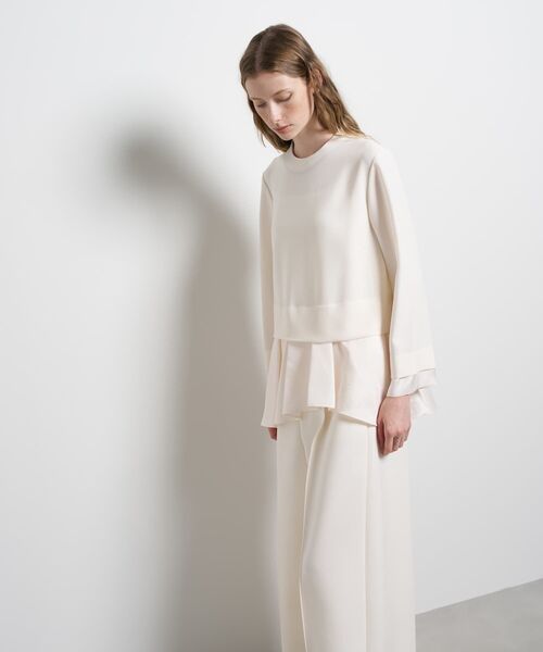 LANVIN en Bleu（ランバンオンブルー）の「トリアセテートコンビブラウス（シャツ/ブラウス・レディース・ネイビー/ブラック/オフホワイト・38）」の16枚目の写真