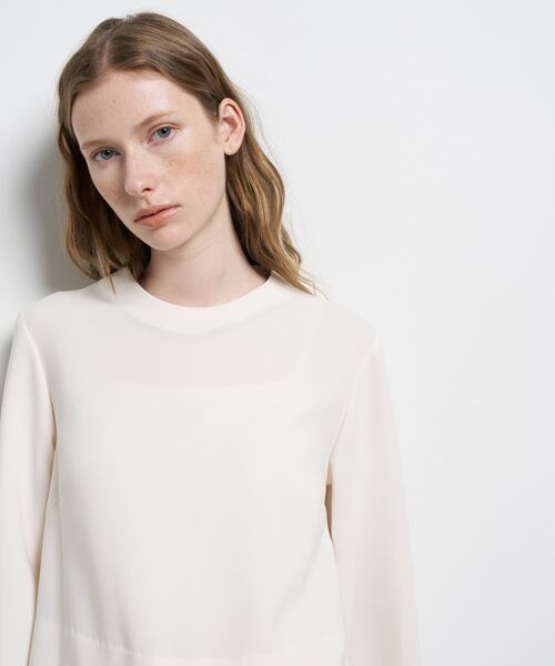 LANVIN en Bleu（ランバンオンブルー）の「トリアセテートコンビブラウス（シャツ/ブラウス・レディース・ネイビー/ブラック/オフホワイト・38）」の18枚目の写真