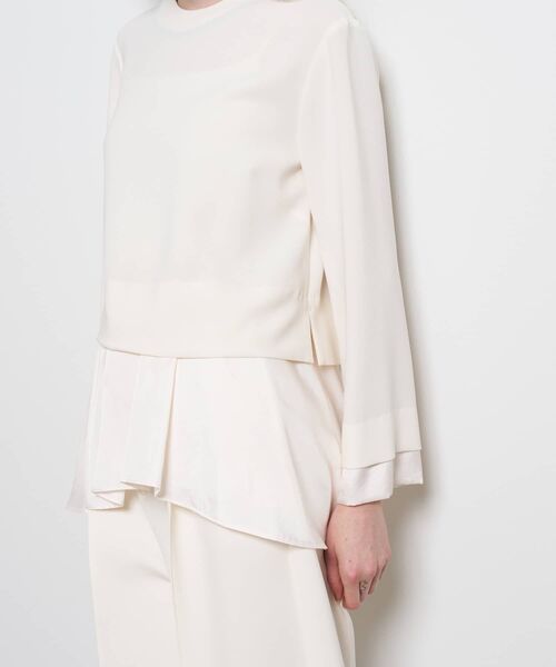 LANVIN en Bleu（ランバンオンブルー）の「トリアセテートコンビブラウス（シャツ/ブラウス・レディース・ネイビー/ブラック/オフホワイト・38）」の19枚目の写真