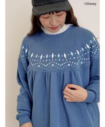 【Disney】アナと雪の女王/柄プリントスウェット