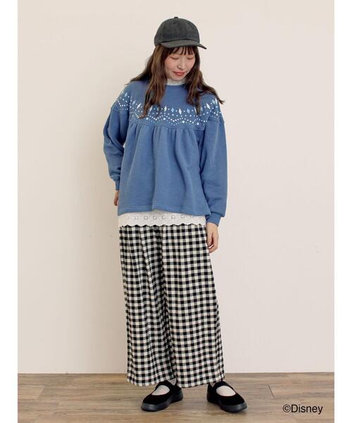 Samansa Mos2（サマンサ モスモス）の「【Disney】アナと雪の女王/柄プリントスウェット（Tシャツ/カットソー・レディース・ブルー/ピンク・F）」の8枚目の写真