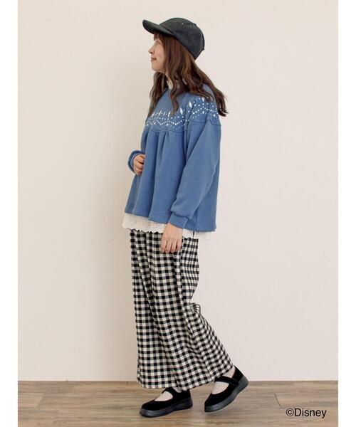 Samansa Mos2（サマンサ モスモス）の「【Disney】アナと雪の女王/柄プリントスウェット（Tシャツ/カットソー・レディース・ブルー/ピンク・F）」の9枚目の写真