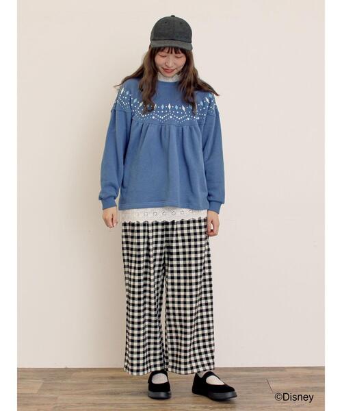 Samansa Mos2（サマンサ モスモス）の「【Disney】アナと雪の女王/柄プリントスウェット（Tシャツ/カットソー・レディース・ブルー/ピンク・F）」の10枚目の写真