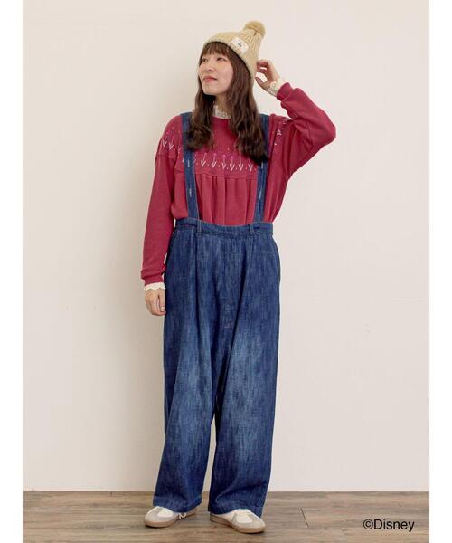 Samansa Mos2（サマンサ モスモス）の「【Disney】アナと雪の女王/柄プリントスウェット（Tシャツ/カットソー・レディース・ブルー/ピンク・F）」の17枚目の写真