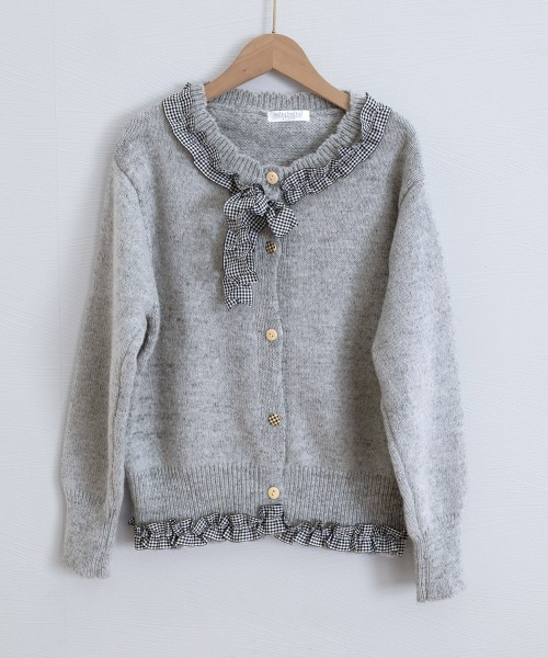 Miniministore(ミニミニストア)の「フリルカラーニットリボンカーディガン甘め(ニット/セーター・レディース・アイボリー/グレー・FREE)」の20枚目の写真