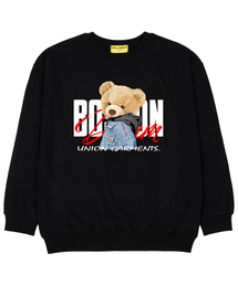 Union Garments（ユニオンガーメンツ）の「Bearhood twill overfit man to man t-shirt black（スウェット）」