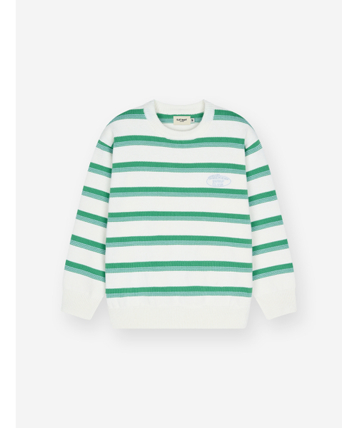 FLATWAVE IN SEOUL(フラットウェーブインソウル)の「Aav Stripe Vintage Cotton Round Knit Ivory(ニット/セーター・メンズ・その他・MEDIUM/LARGE)」の6枚目の写真