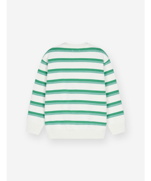 FLATWAVE IN SEOUL(フラットウェーブインソウル)の「Aav Stripe Vintage Cotton Round Knit Ivory(ニット/セーター・メンズ・その他・MEDIUM/LARGE)」の7枚目の写真