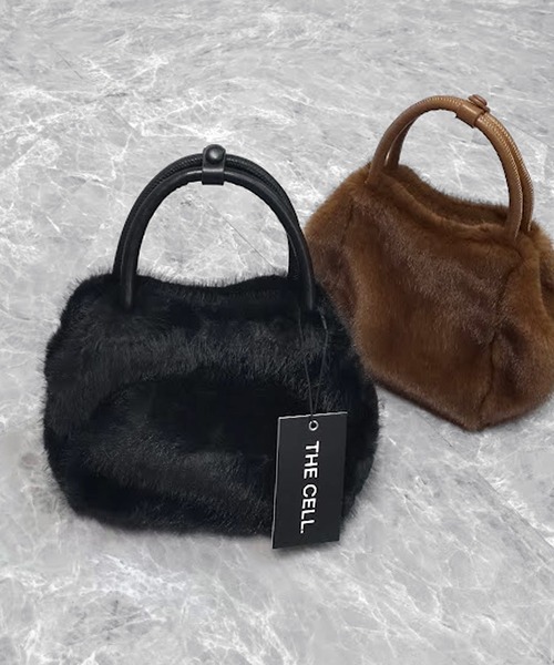 セール】フェイクファーミニハンドバッグ FAKE FUR MINI HANDBAG 【001