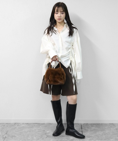 THE CELL.（ザセルドット）の「フェイクファーミニハンドバッグ　FAKE FUR MINI HANDBAG（ハンドバッグ・レディース・ブラック/ブラウン・FREE）」の16枚目の写真