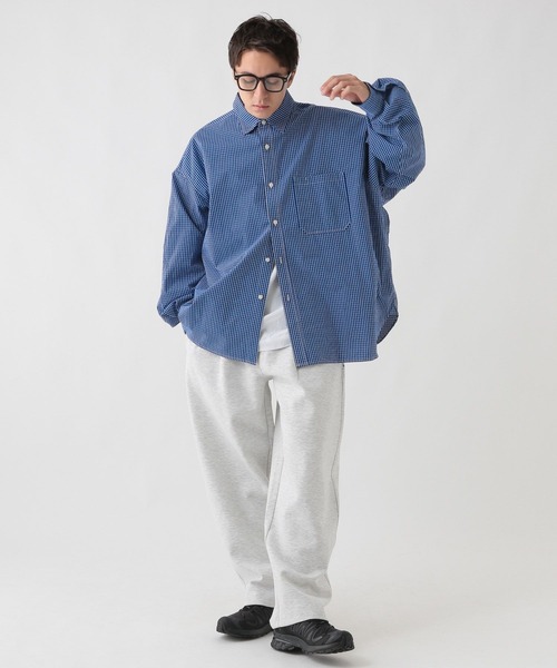 GEORGE'S（ジョージズ）の「エルボーパッチチェツクシャツ（シャツ/ブラウス・メンズ・ブルー/ブラック・MEDIUM/LARGE）」の7枚目の写真