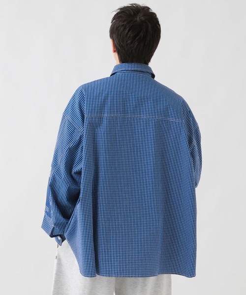 GEORGE'S（ジョージズ）の「エルボーパッチチェツクシャツ（シャツ/ブラウス・メンズ・ブルー/ブラック・MEDIUM/LARGE）」の15枚目の写真