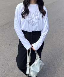 シルバーメタリックロンT／長袖Tシャツ