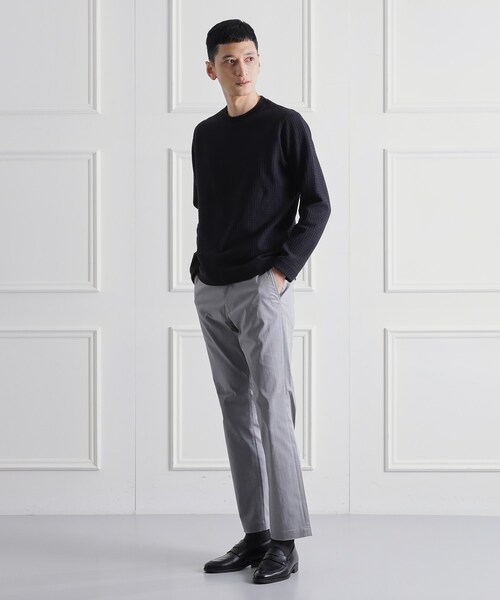 TAKEO KIKUCHI(タケオキクチ)の「千鳥柄 ストレッチ プルオーバー(Tシャツ/カットソー・メンズ・ライトグレー/ブラック/ブルーグリーン/レンガ・01/02/03/04)」の9枚目の写真