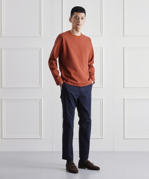 TAKEO KIKUCHI(タケオキクチ)の「千鳥柄 ストレッチ プルオーバー(Tシャツ/カットソー・メンズ・ライトグレー/ブラック/ブルーグリーン/レンガ・01/02/03/04)」の13枚目の写真