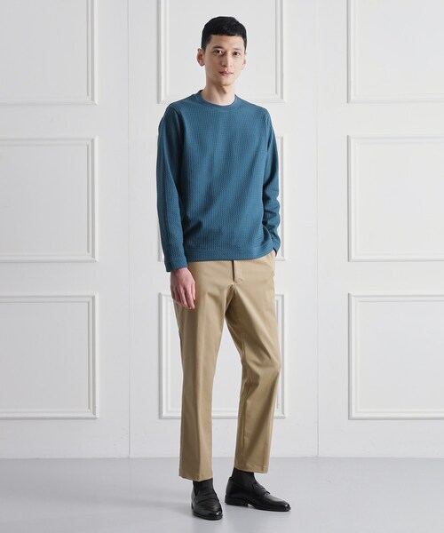 TAKEO KIKUCHI(タケオキクチ)の「千鳥柄 ストレッチ プルオーバー(Tシャツ/カットソー・メンズ・ライトグレー/ブラック/ブルーグリーン/レンガ・01/02/03/04)」の17枚目の写真