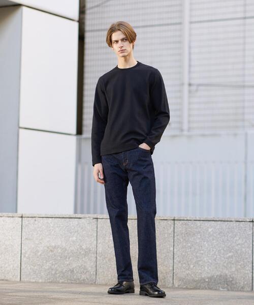 TAKEO KIKUCHI(タケオキクチ)の「千鳥柄 ストレッチ プルオーバー(Tシャツ/カットソー・メンズ・ライトグレー/ブラック/ブルーグリーン/レンガ・01/02/03/04)」の20枚目の写真