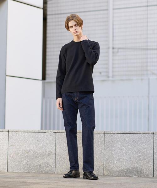 TAKEO KIKUCHI(タケオキクチ)の「千鳥柄 ストレッチ プルオーバー(Tシャツ/カットソー・メンズ・ライトグレー/ブラック/ブルーグリーン/レンガ・01/02/03/04)」の21枚目の写真