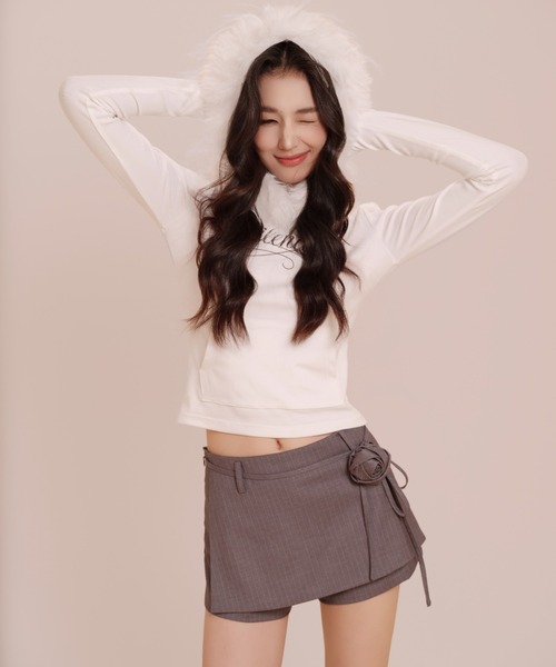 silent(and)（サイレントアンド）の「Rose Waltz Pants Skirt（スカート・レディース・チャコールグレー/グレー・MEDIUM/SMALL）」の5枚目の写真