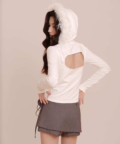 silent(and)（サイレントアンド）の「Rose Waltz Pants Skirt（スカート・レディース・チャコールグレー/グレー・MEDIUM/SMALL）」の6枚目の写真