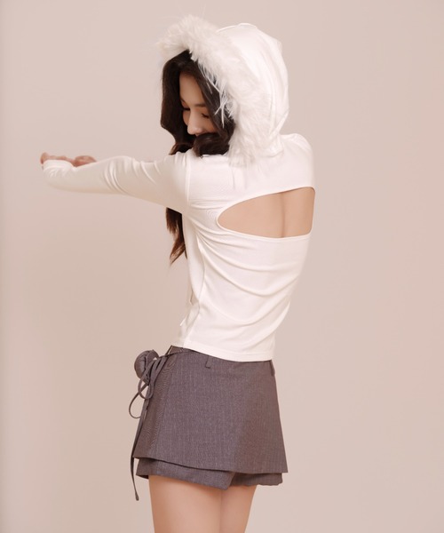 silent(and)（サイレントアンド）の「Rose Waltz Pants Skirt（スカート・レディース・チャコールグレー/グレー・MEDIUM/SMALL）」の7枚目の写真