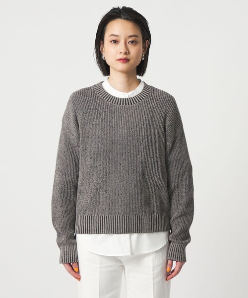 A DAY IN THE LIFE UNITED ARROWS（アデイインザライフユナイテッドアローズ）の「コットン フェードライク アゼニット ‐ウォッシャブル‐＜A DAY IN THE LIFE＞（ニット/セーター・レディース・ダークグレー/オレンジ/ライラック・FREE）」の7枚目の写真