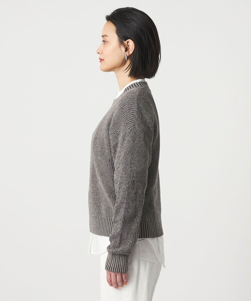 A DAY IN THE LIFE UNITED ARROWS（アデイインザライフユナイテッドアローズ）の「コットン フェードライク アゼニット ‐ウォッシャブル‐＜A DAY IN THE LIFE＞（ニット/セーター・レディース・ダークグレー/オレンジ/ライラック・FREE）」の8枚目の写真